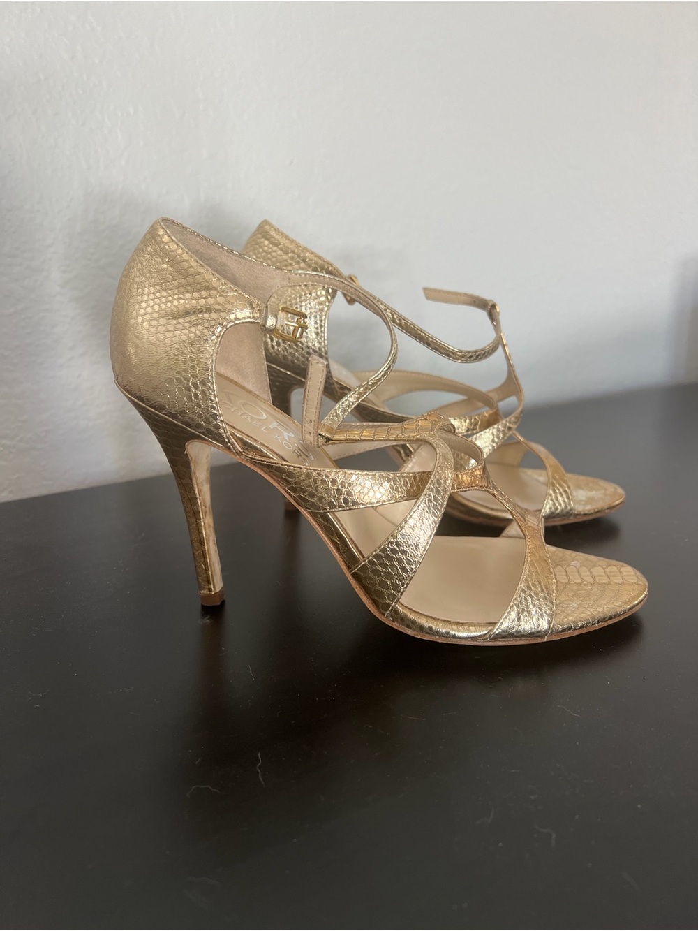 Michael Kors Metallic Gold Strappy High-Heel Sandals - Women